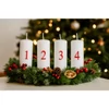 Kép 3/3 - Emocio adventi gyertya szett piros számokkal