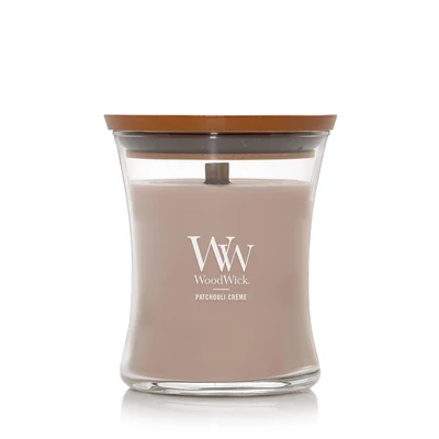 WoodWick®  Patchouli Créme közepes üveggyertya 275g