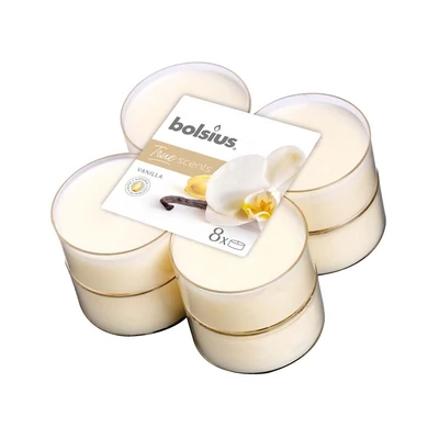Bolsius Maxi Teamécses 8 db Vanilla