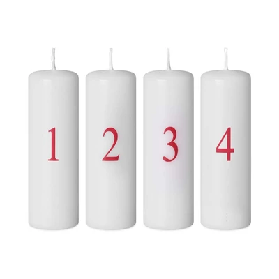 Emocio adventi gyertya szett piros számokkal