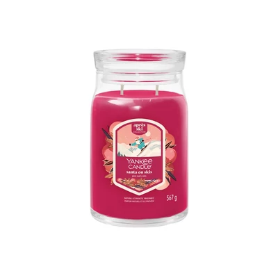 Yankee Candle® SANTA ON SKIS nagy üveggyertya 567g