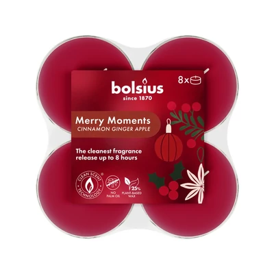 Bolsius Maxi Teamécses 8 db Merry Moments