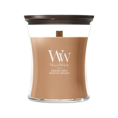 WoodWick® Hazelnut Roast közepes üveggyertya 275g