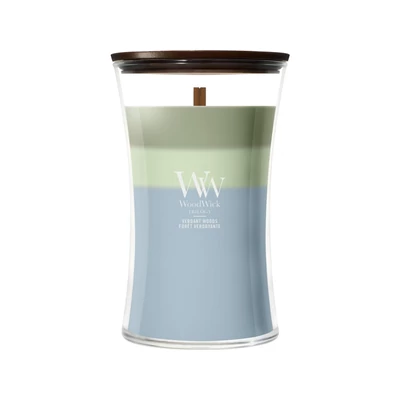 WoodWick® Verdant Woods trilogy nagy üveggyertya 610g