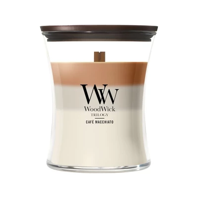 WoodWick® Café Macchiato trilogy közepes üveggyertya 275g
