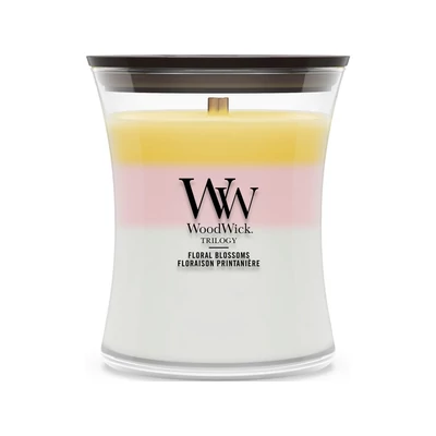 WoodWick® Floral Blossoms trilogy közepes üveggyertya 275g