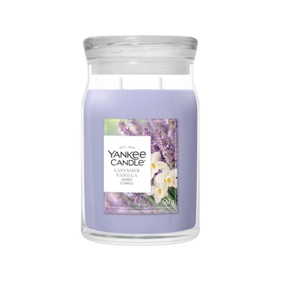 Yankee Candle® LAVENDER VANILLA  nagy üveggyertya 567g