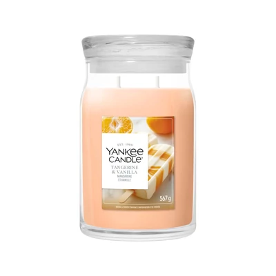 Yankee Candle® TANGERINE & VANILLA nagy üveggyertya 567g