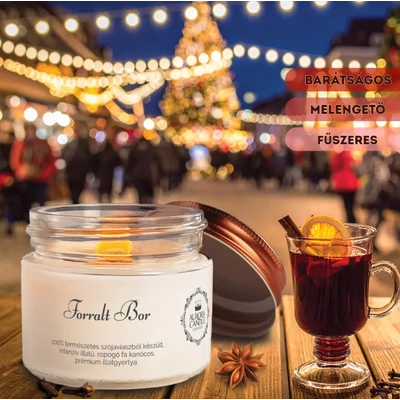 Aurora Candle Forralt Bor Vintage illatgyertya 140g