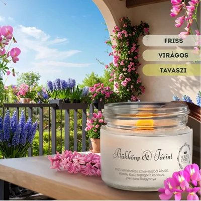Aurora Candle Bükköny & Jácint Vintage illatgyertya 140g