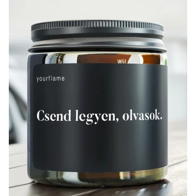 Yourflame Csend legyen olvasok illatgyertya