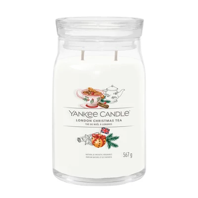 Yankee Candle® London Christmas Tea nagy üveggyertya 567g