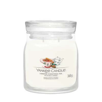Yankee Candle® London Christmas Tea közepes üveggyertya 368g