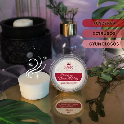 Aurora Candle Vörösáfonya, Narancs & Fahéj mini illatviasz