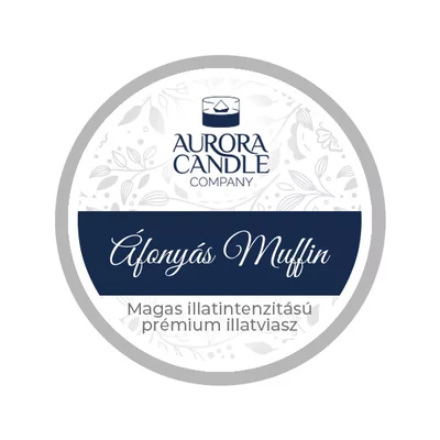Aurora Candle Áfonyás Muffin mini illatviasz