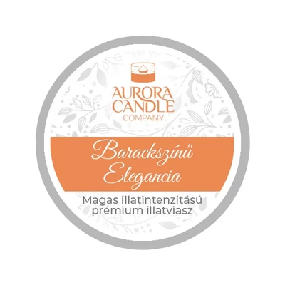 Aurora Candle Barackszínű Elegancia mini illatviasz
