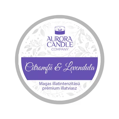 Aurora Candle Citromfű & Levendula mini illatviasz