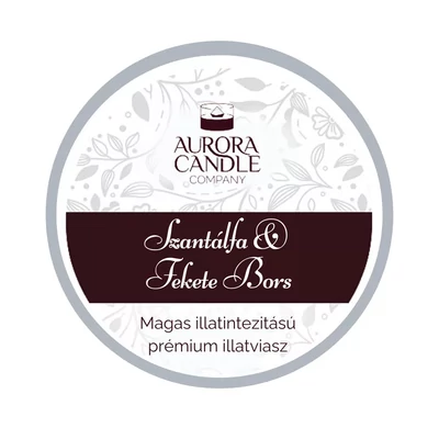 Aurora Candle szantálfa & feketebors mini illatviasz
