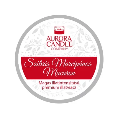 Aurora Candle Szilvás-Marcipános Macaron mini illatviasz