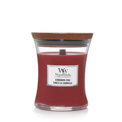 WoodWick® Cinnamon Chai közepes üveggyertya