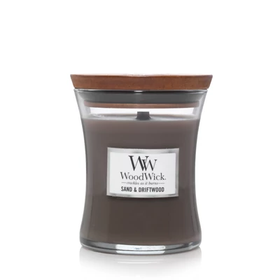 WoodWick® Sand &amp; Driftwood közepes üveggyertya