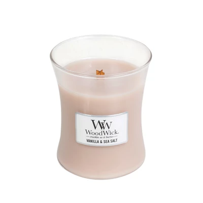 WoodWick® Vanilla &amp; Sea Salt közepes üveggyertya