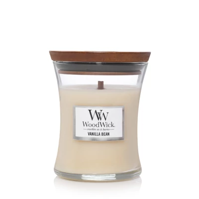 WoodWick® Vanilla Bean közepes üveggyertya
