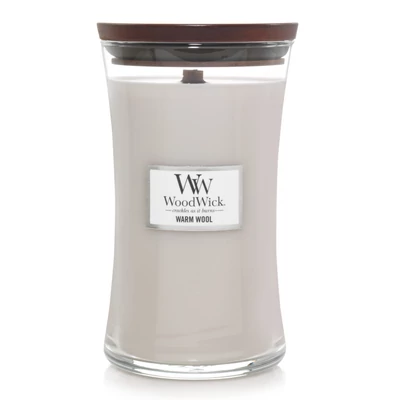 WoodWick® Warm Wool nagy üveggyertya