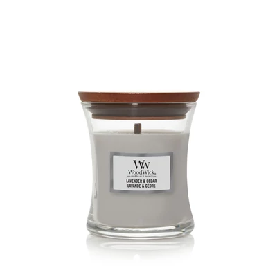 WoodWick® Lavender &amp; Cedar kis üveggyertya