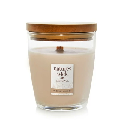 WOODWICK® Nature's Wick Coconut Saffron közepes üveggyertya 284g