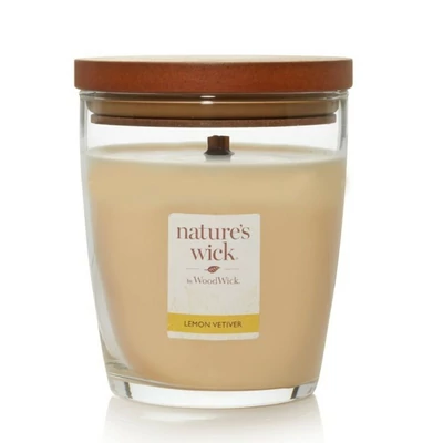WOODWICK® Nature's Wick Lemon Vetiver közepes üveggyertya 284g
