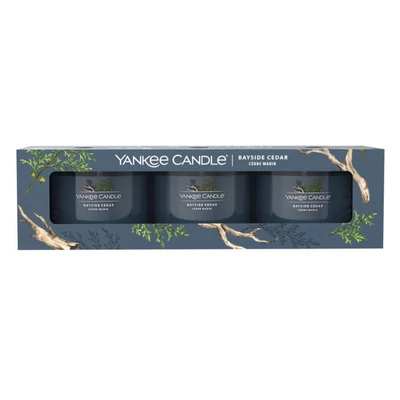 Yankee Candle® Bayside Cedar kis üveggyertya szett 3x37g