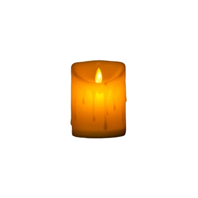Emocio LED gyertya táncoló lánggal, krémszínű, 75x100 mm