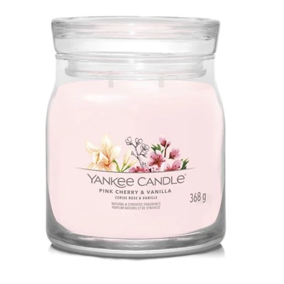 Yankee Candle® Pink Cherry & Vanilla közepes üveggyertya 368g