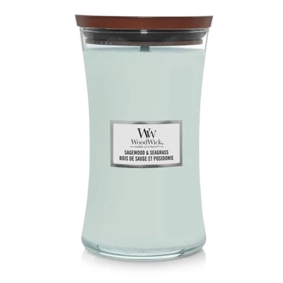 WoodWick® Sagewood & Seagrass nagy üveggyertya 610g