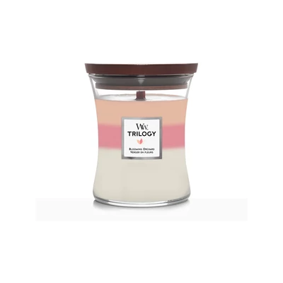 WoodWick® Blooming Orchard trilogy közepes üveggyertya 275g