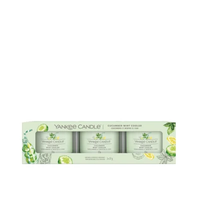 Yankee Candle® Cucumber Mint Cooler kis üveggyertya szett 3x37g