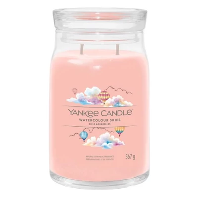 Yankee Candle® Watercolor Skies nagy üveggyertya 567g