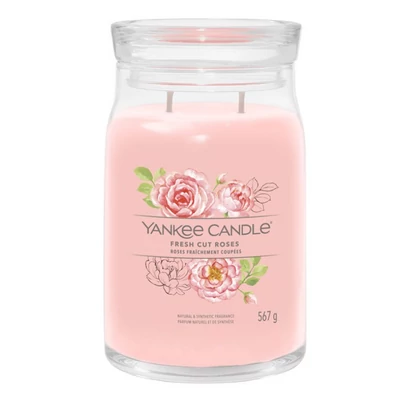 Yankee Candle® Fresh Cut Roses nagy üveggyertya 567g