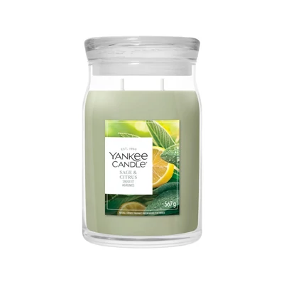 Yankee Candle® Sage & Citrus nagy üveggyertya 567g