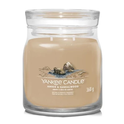 Yankee Candle® Amber & Sandalwood közepes üveggyertya 368g
