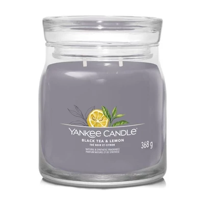 Yankee Candle® Black Tea & Lemon közepes üveggyertya 368g