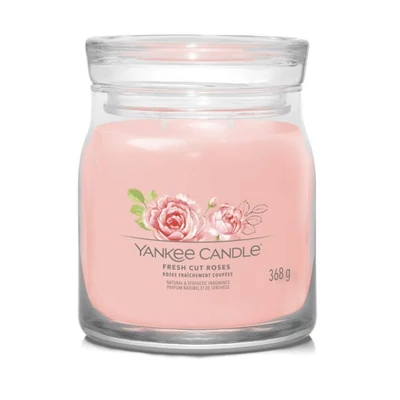 Yankee Candle® Fresh Cut Roses közepes üveggyertya 368g