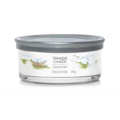 Yankee Candle® Clean Cotton Tumbler közepes üveggyertya (5 kanócos)