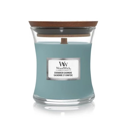 WoodWick® Evergreen Cashmere kis üveggyertya 85g