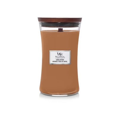 WoodWick® Santal Myrrh nagy üveggyertya 610g
