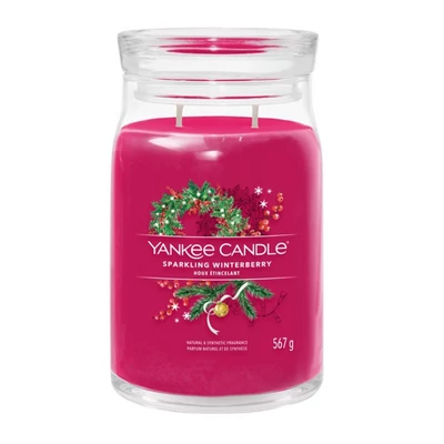 Yankee Candle® Sparkling Winterberry nagy üveggyertya 567g