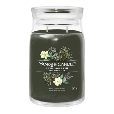 Yankee Candle® Silver Sage & Pine nagy üveggyertya 567g