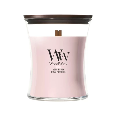 WoodWick® Rose Blush közepes üveggyertya 275g