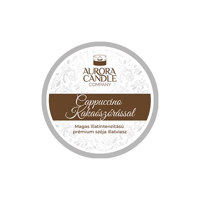 Aurora Candle Cappuccino Kakaószórással mini illatviasz